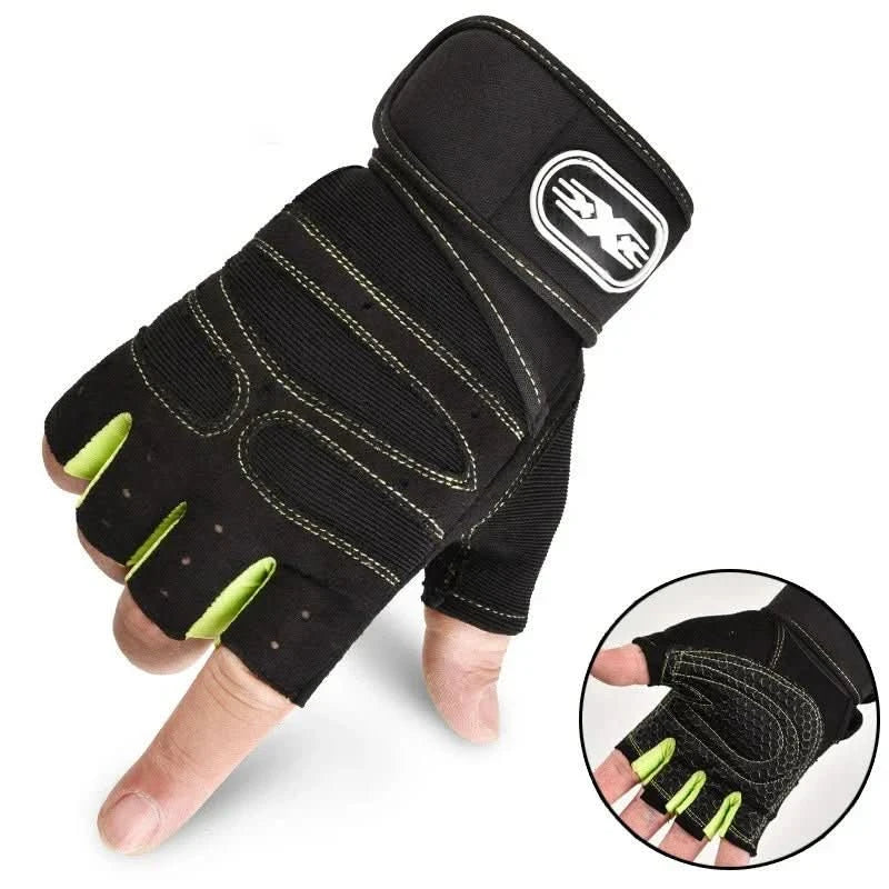 High-performance training gloves for weightlifting, cycling & fitness, with shock absorption.
