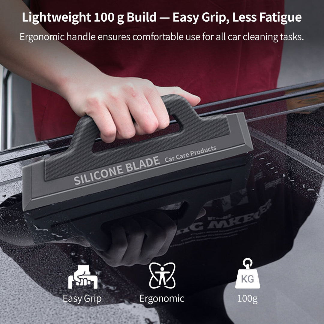 Durable silicone squeegee for cars, providing universal fit and effective window and surface cleaning.