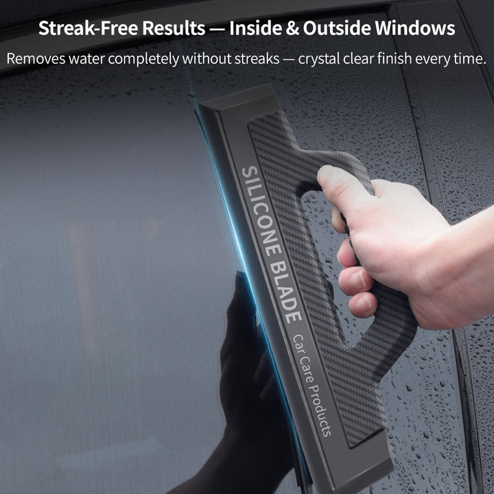 High-quality silicone car squeegee for efficient window wiping, a must-have for car care and detailing.