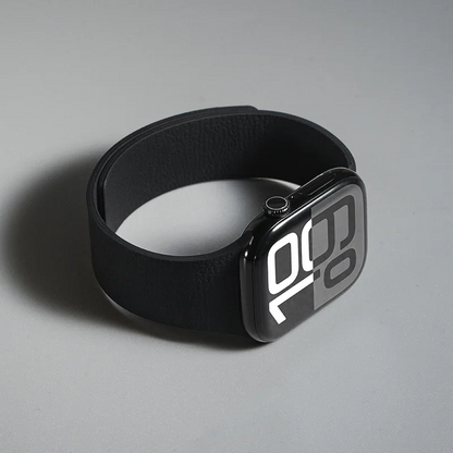 Unisex silicone smartwatch band with magnetic closure, comfortable & durable.