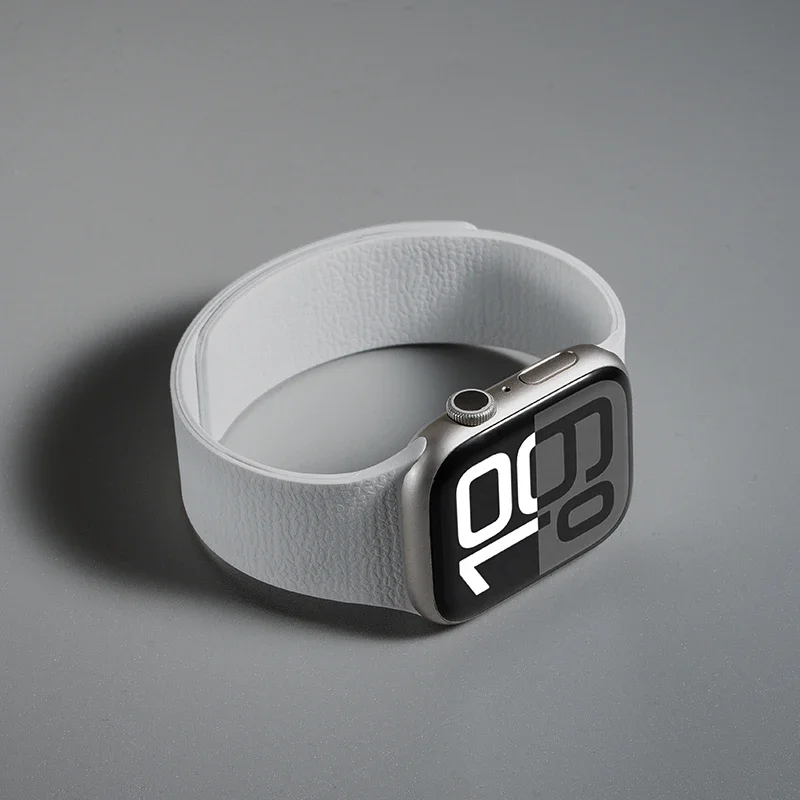 High-quality silicone smartwatch strap with strong magnetic clasp, ultimate comfort.