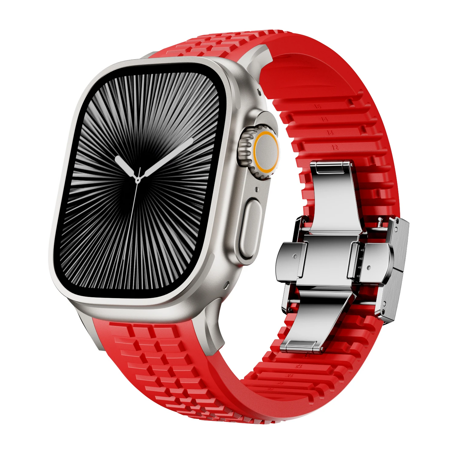 Unisex durable silicone watch strap, comfortable & easy to attach.
