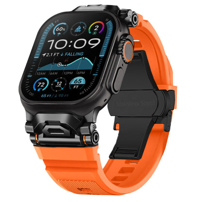 Premium unisex silicone watchband, mecha lugs, compatible with most smartwatches.