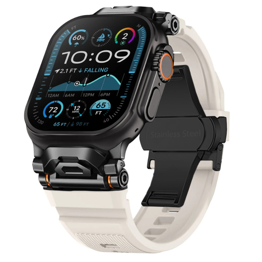 High-quality unisex silicone watchband, durable mecha lugs for smartwatches.