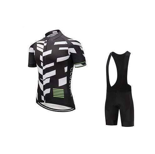 Unisex Skull MTB/road cycling set: moisture-wicking jersey, impact-absorbing padded shorts