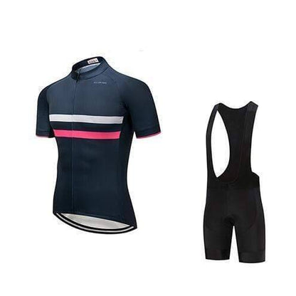 Padded cycling shorts and Skull print jersey set, designed for comfortable long rides