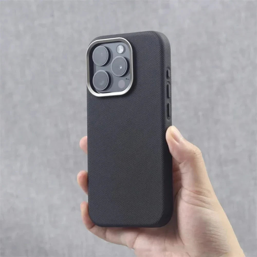Unisex slim protective iPhone case with a textured grip, offering durable phone protection.