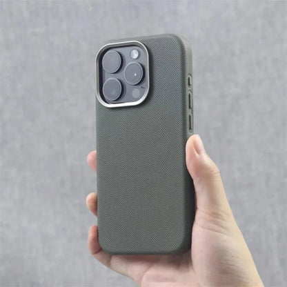 Magsafe compatible slim iPhone case with textured grip, providing stylish drop protection.