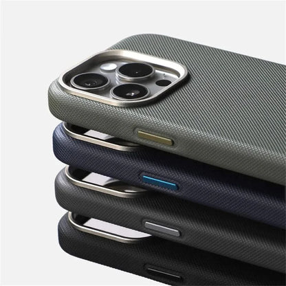 Back view of a modern, slim protective iPhone case with a stylish textured grip for enhanced drop protection.