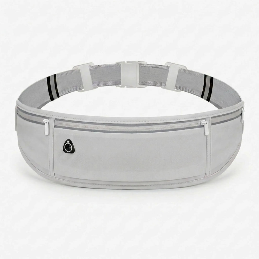Active lifestyle unisex sports waist pack. Slim running belt with phone holder, reflective for safety & fitness.