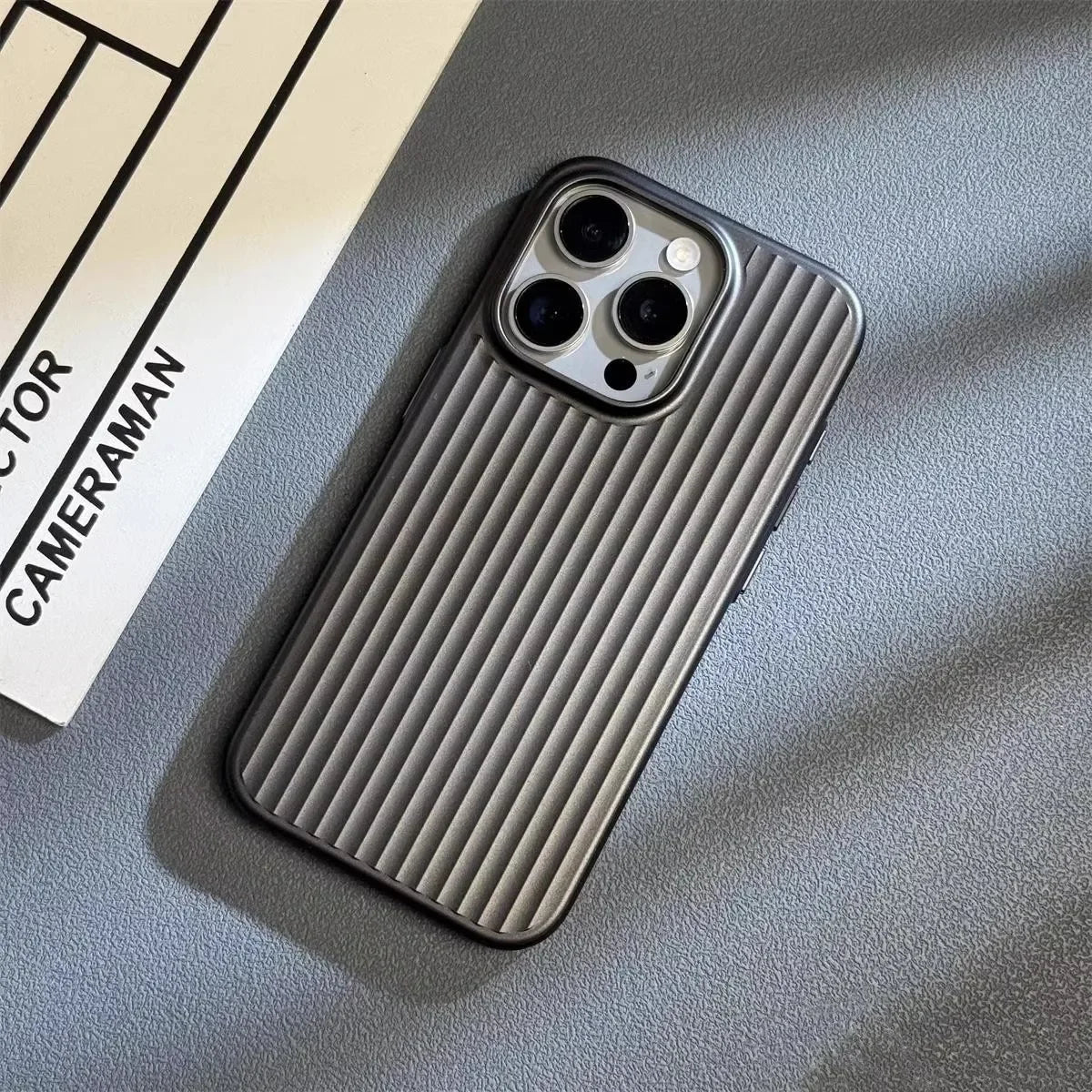 Stylish minimalist titanium iPhone case for men & women. Slim, lightweight, & offers robust protection.