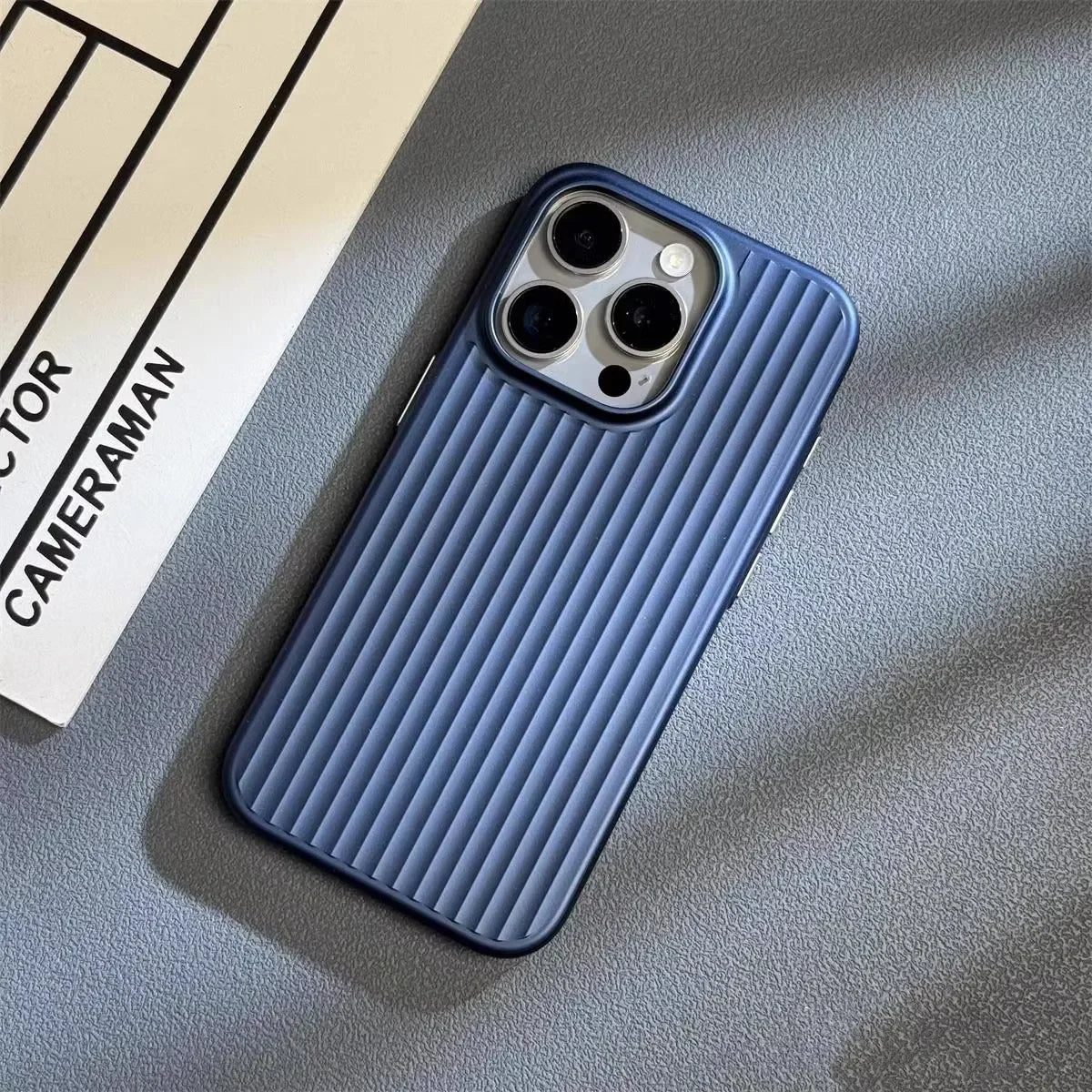Secure grip titanium iPhone case, designed to be slim, shockproof, and scratch resistant.