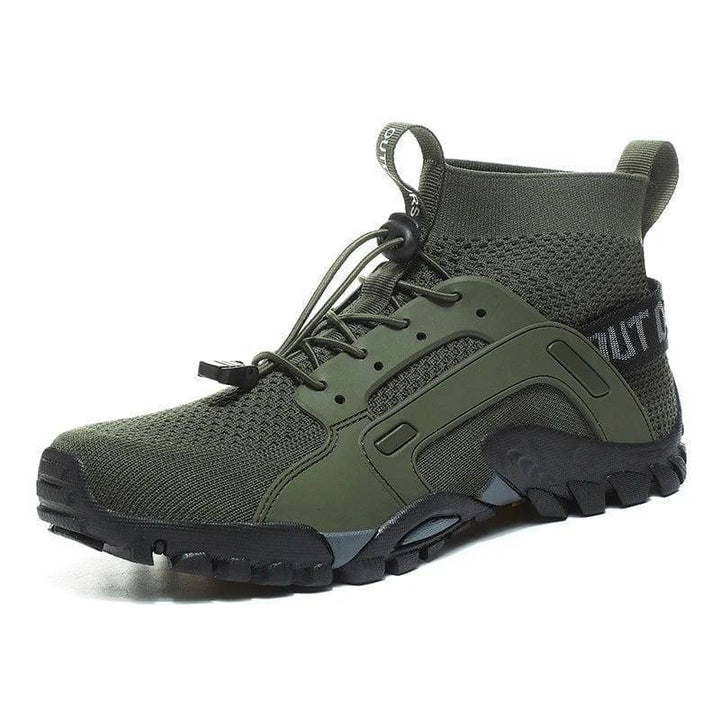 Durable trekking slip-on shoes, unisex, with breathable fabric for active outdoor adventures