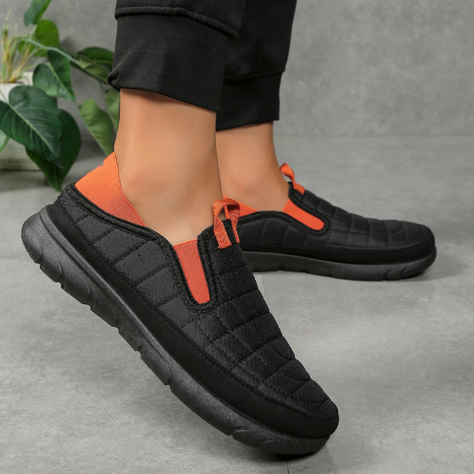Comfortable & breathable unisex slip-on walking shoes, lightweight design for casual everyday adventures.