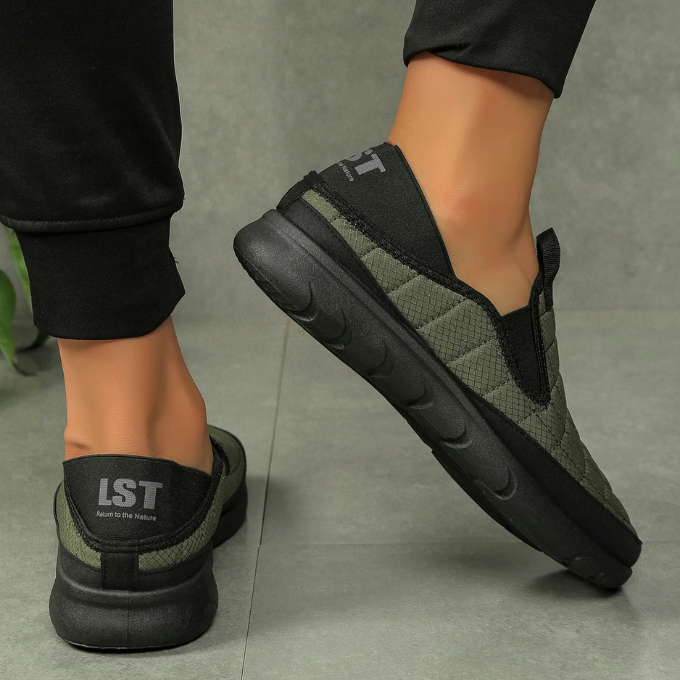 Lightweight slip-on walking shoes, breathable and water-resistant, ideal for everyday use.
