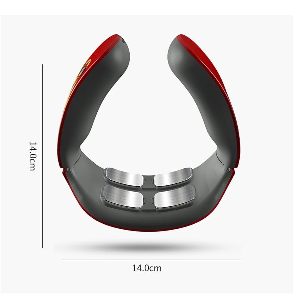 Advanced Smart 4D neck massager. Heat therapy & TENS tech for deep shoulder pain relief.