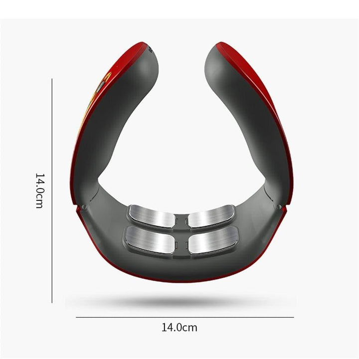 Advanced Smart 4D neck massager. Heat therapy & TENS tech for deep shoulder pain relief.