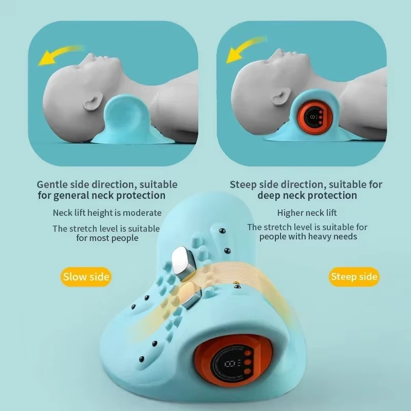 Compact unisex electric neck massager offering heat and pulse therapy for pain relief.