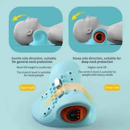 Compact unisex electric neck massager offering heat and pulse therapy for pain relief.