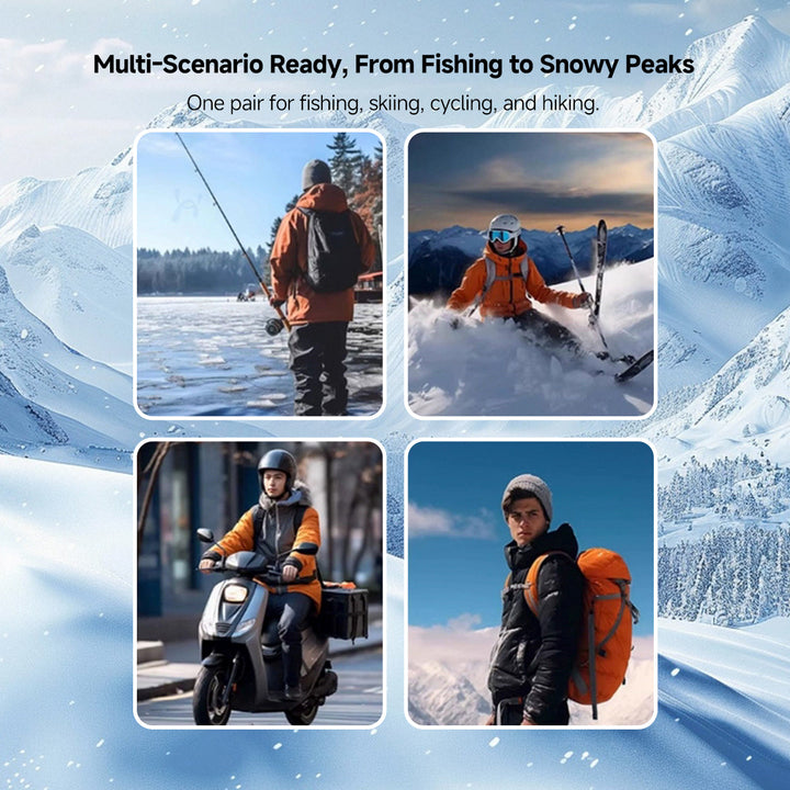 Electric heated gloves for men and women, designed for comfort and cold weather protection.