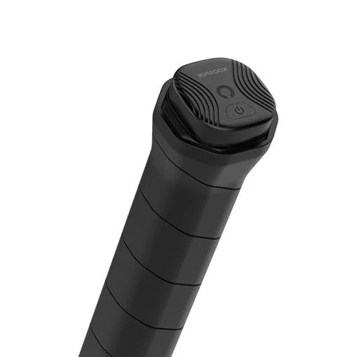 Unisex smart tennis racket sensor for performance tracking, swing analysis, and coaching during training.
