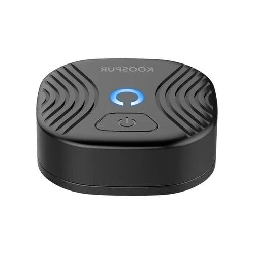 Compact smart tennis sensor attached to a racket handle, tracking swing speed, spin, and shot placement.