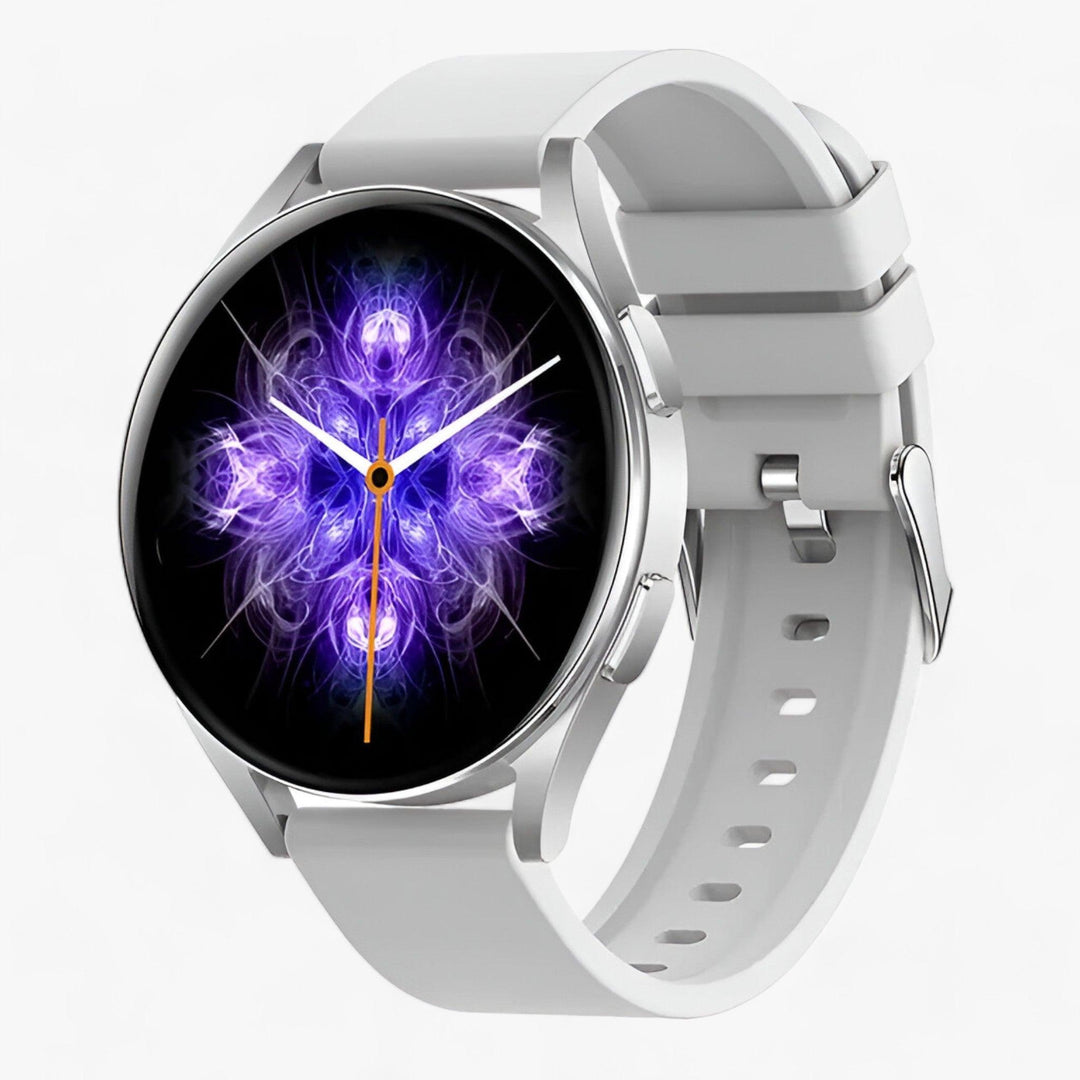 Stylish Evelyne unisex smartwatch for Bluetooth calls & notifications, compatible with Android/iOS.