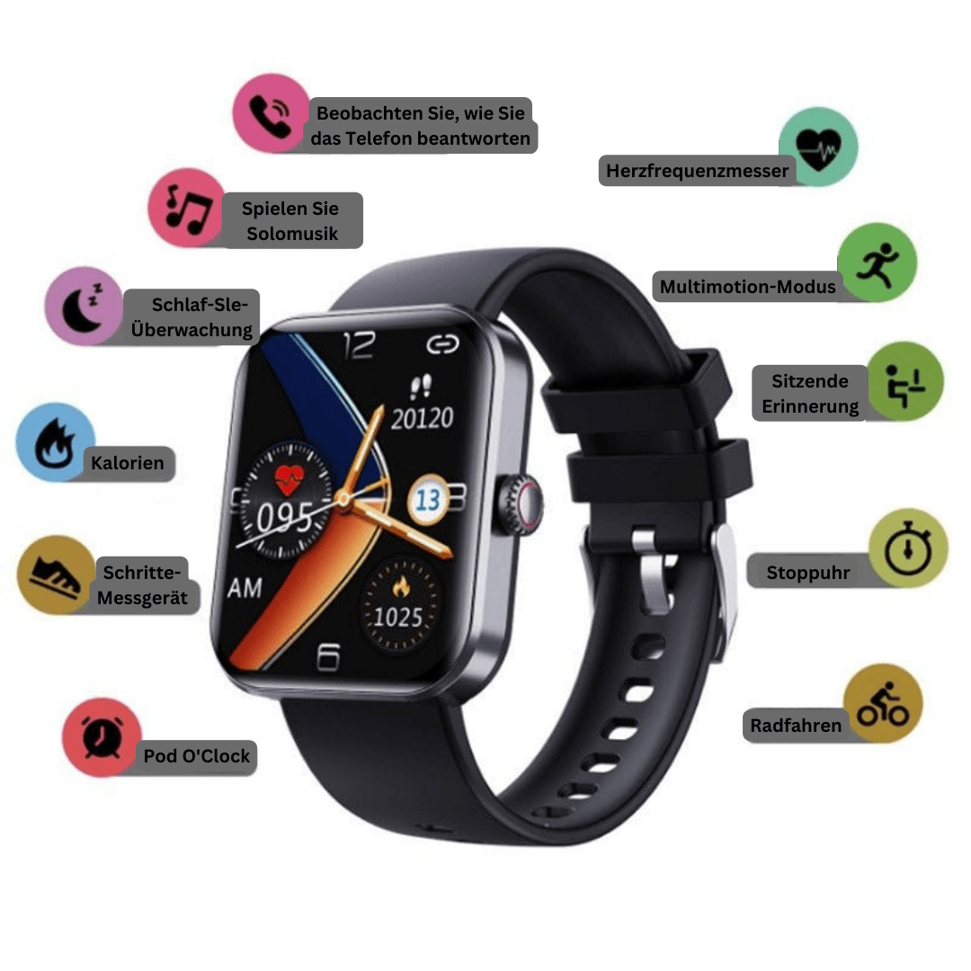 Monitor your health with this pain-free blood sugar smartwatch, also tracking heart rate, BP, & sleep.