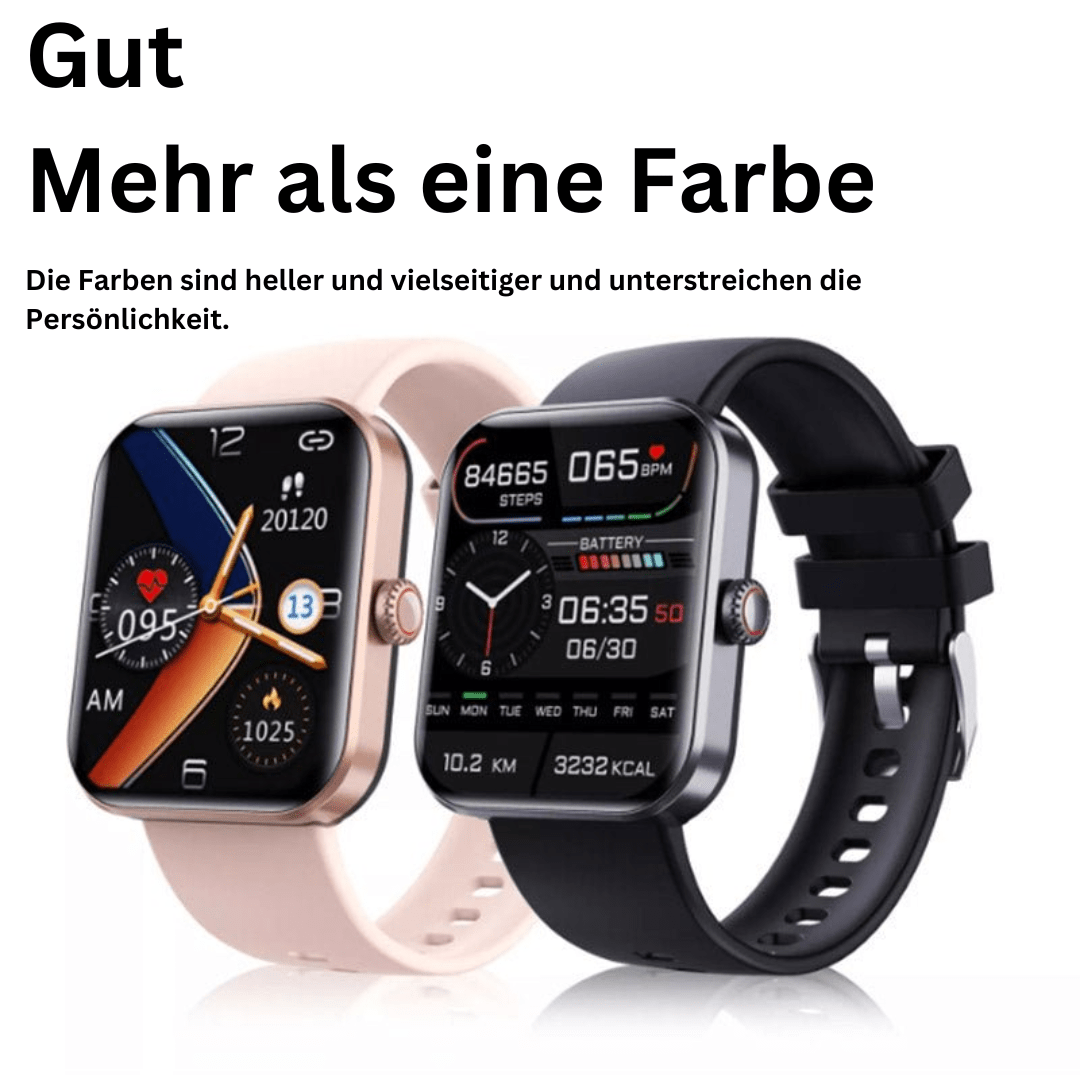 Stay healthy with a smartwatch monitoring blood sugar, heart rate, blood pressure, sleep, and fitness.