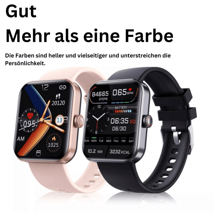 Stay healthy with a smartwatch monitoring blood sugar, heart rate, blood pressure, sleep, and fitness.