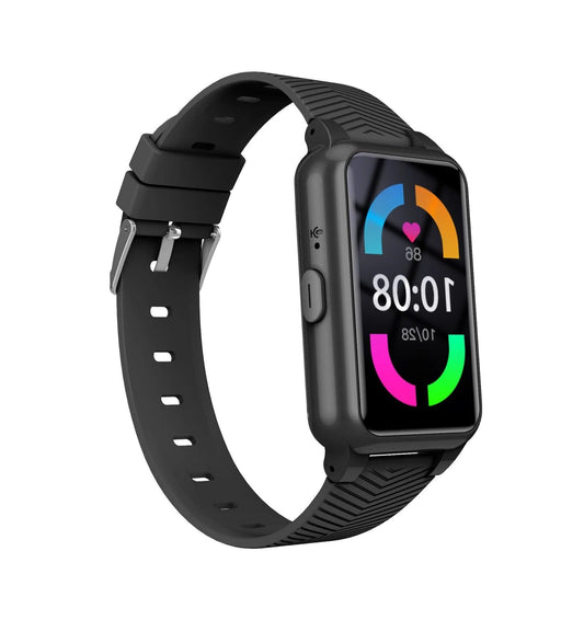 Unisex smartwatch for seniors with automatic fall detection and emergency alerts.