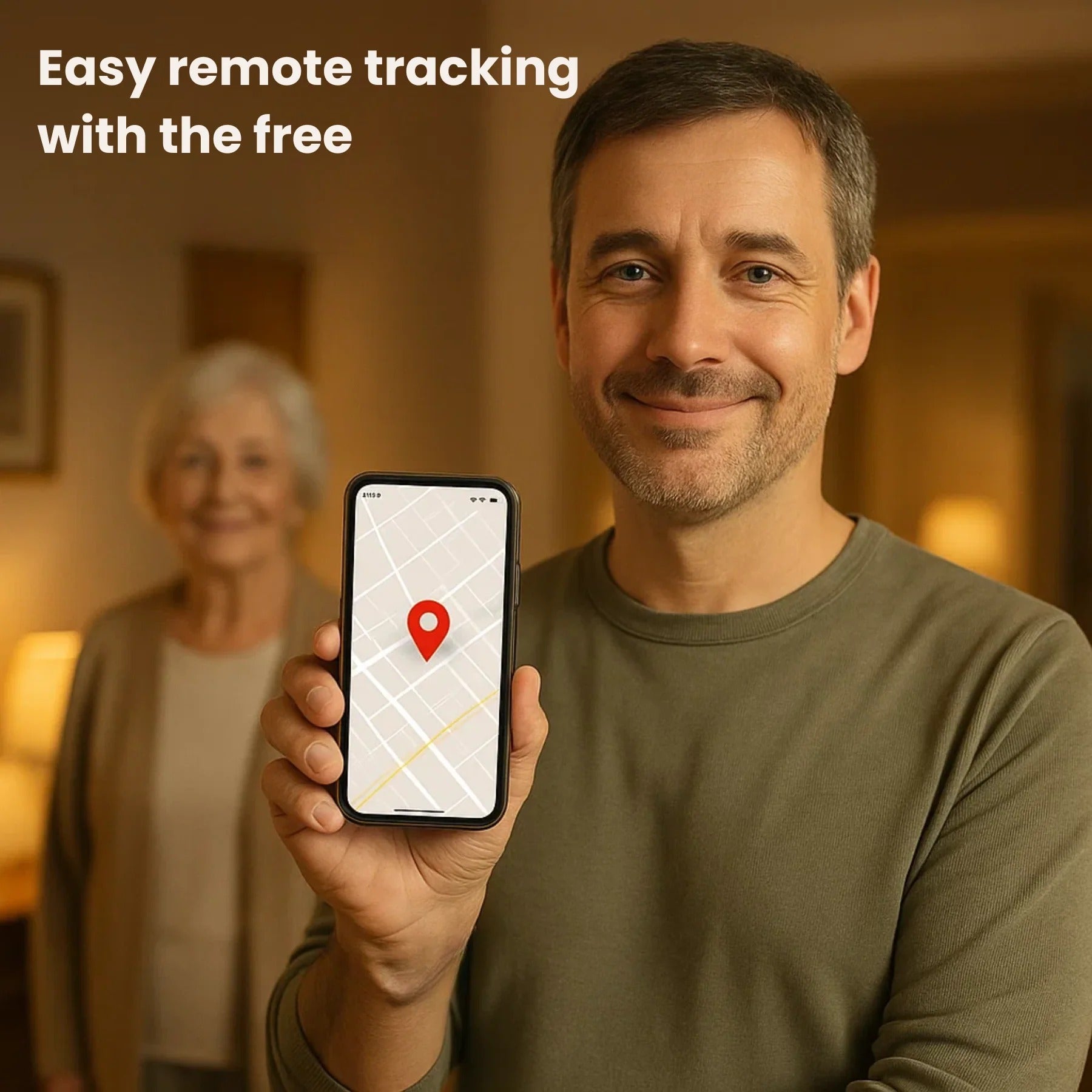 Senior safety smartwatch with geofencing & safety zone alerts for caregiver peace of mind.