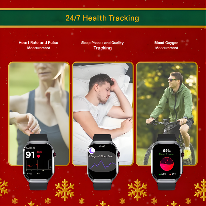 Unisex smartwatch with heart rate monitor, fitness & activity tracking. Sleek digital wearable tech wristband for all.