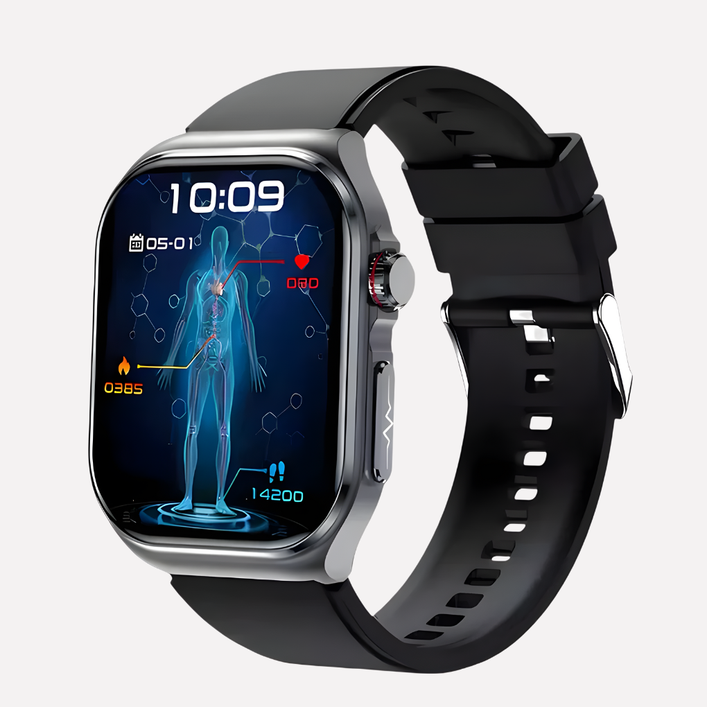 Smartwatch & fitness tracker for men & women. Features heart rate monitoring, steps, & Bluetooth connectivity.