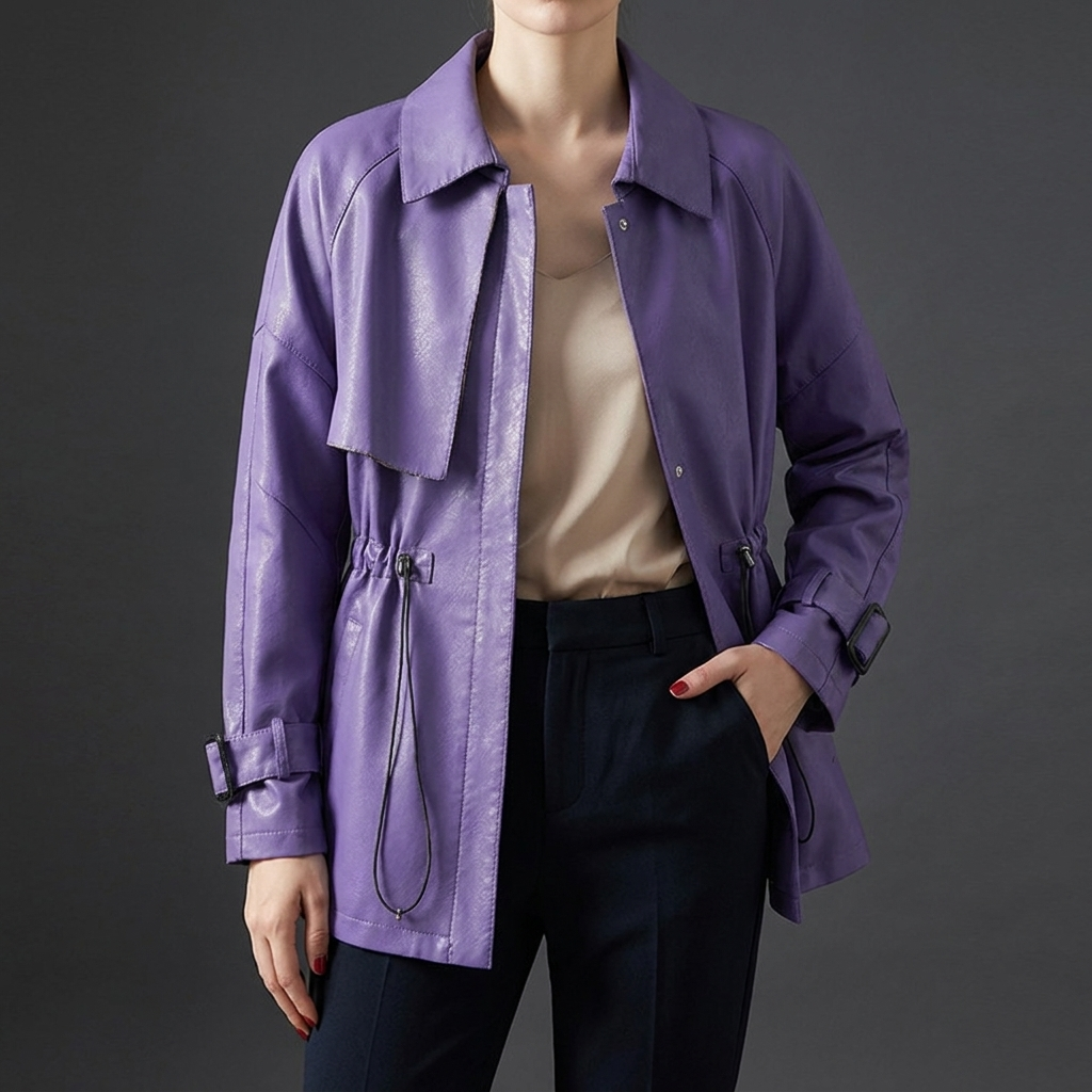 Sleek unisex urban jacket featuring a smooth finish, ideal modern outerwear for versatile and comfortable everyday wear.