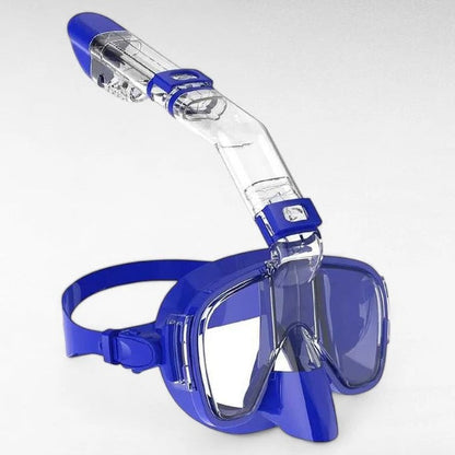 Enjoy underwater with this dry top snorkeling mask, clear anti-fog wide view, unisex adult.