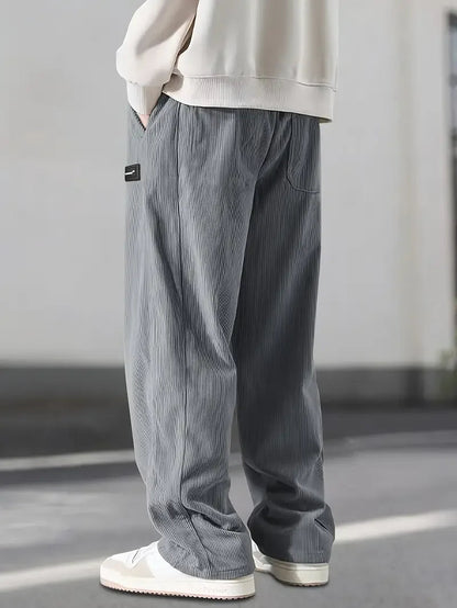 Comfortable wide leg corduroy pants, unisex design with soft fabric & vintage style.