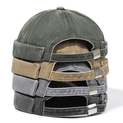 Khaki unisex soft cotton beanie, breathable & adjustable. Ideal for fall fashion and cozy casual wear.