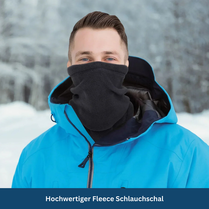 Warm unisex fleece neck gaiter, ideal winter accessory for cycling and outdoor activities