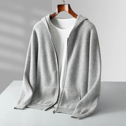 Modern full-zip hoodie, unisex design with a soft feel for versatile everyday comfort.