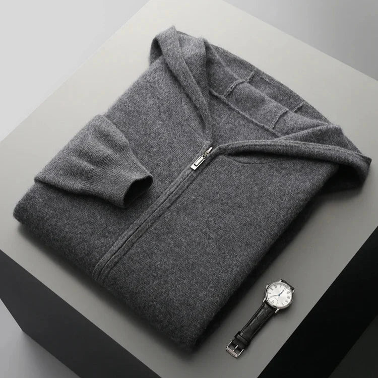 Stylish unisex full-zip hoodie, offering everyday comfort and a modern look for any gender.