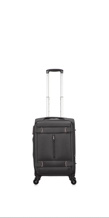 Unisex softshell carry-on luggage with TSA lock, perfect for short trips and weekend getaways.