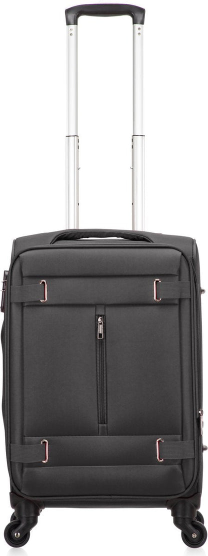 Robust softshell carry-on luggage, unisex, featuring a secure TSA lock for peace of mind.