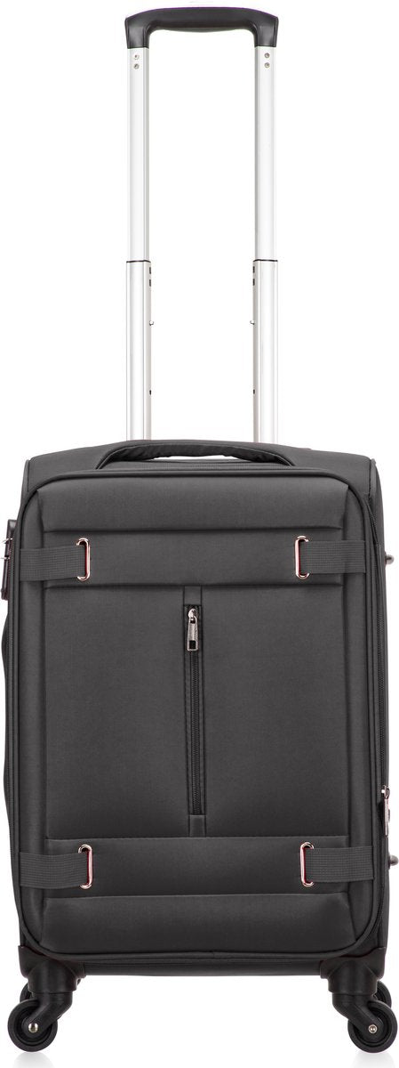Robust softshell carry-on luggage, unisex, featuring a secure TSA lock for peace of mind.