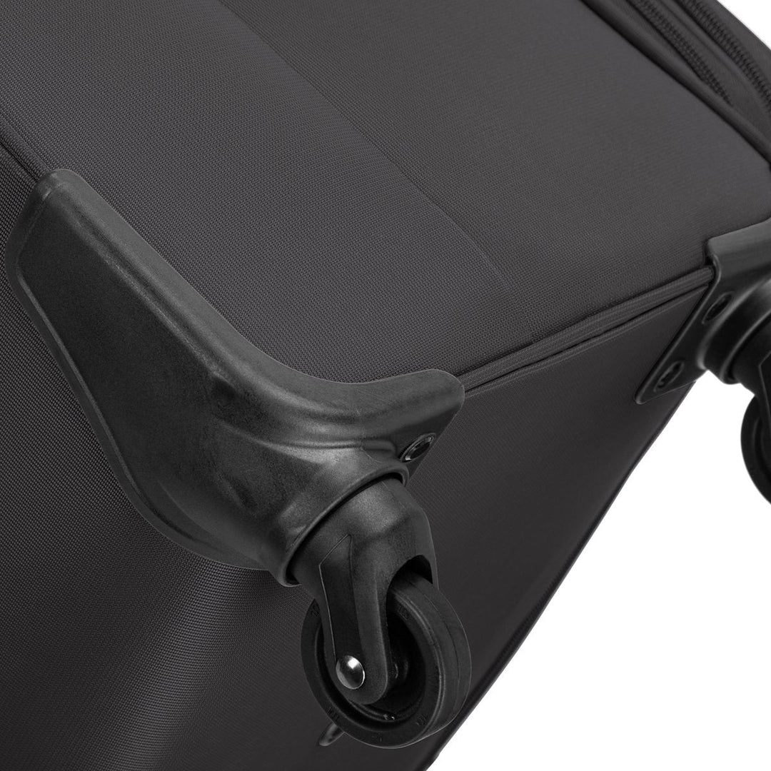 Unisex softshell spinner carry-on luggage with TSA lock for secure and convenient travel.