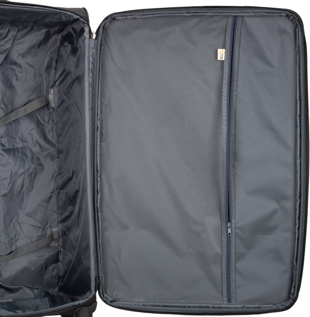 Stylish Porto softshell carry-on luggage, unisex, with integrated TSA lock for secure & easy travel.