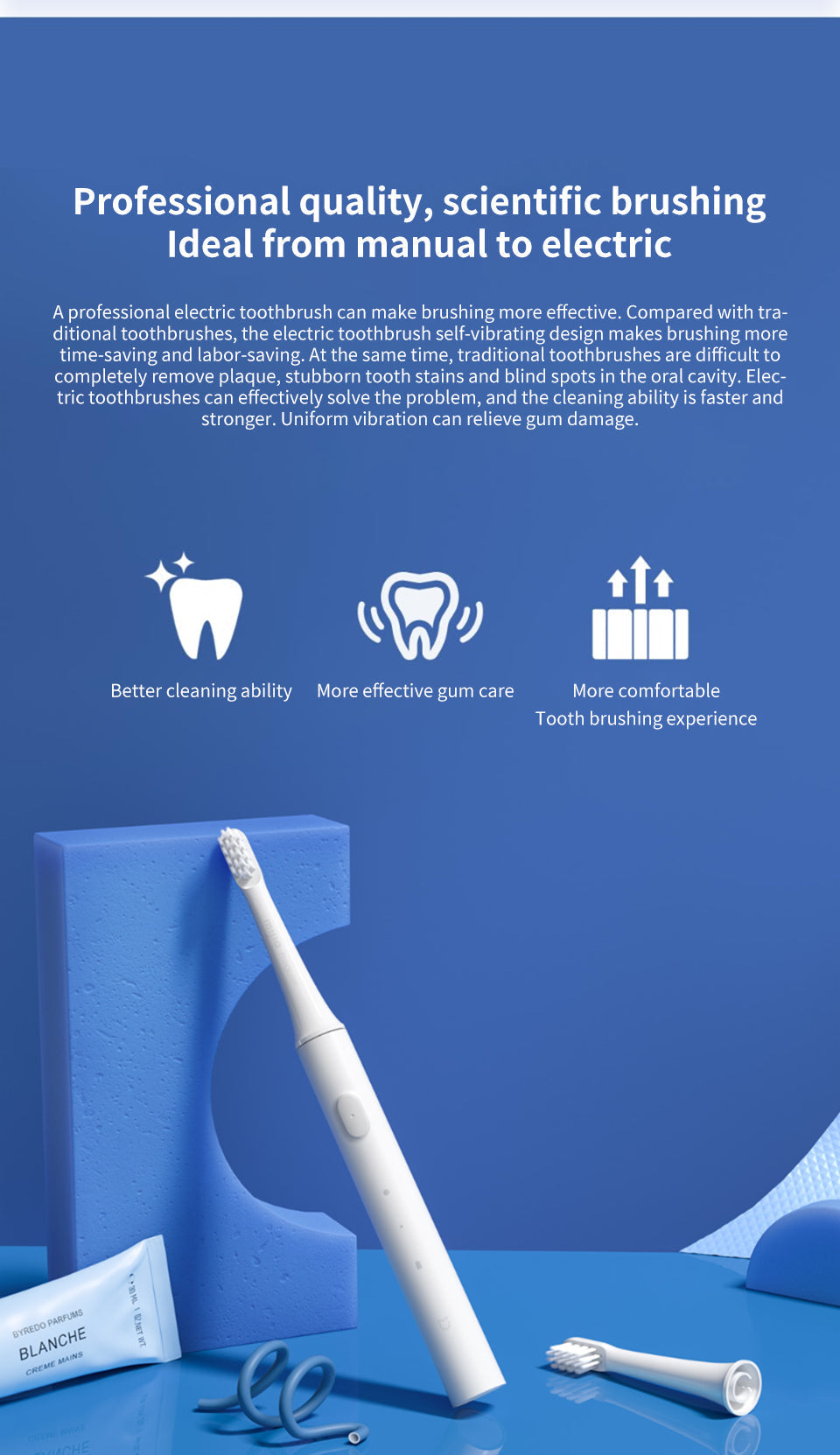 Focus on bristles of the sonic electric toothbrush, designed for effective plaque removal.