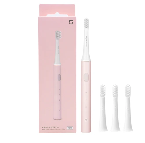 Displaying the retail packaging of the unisex waterproof USB rechargeable sonic electric toothbrush.