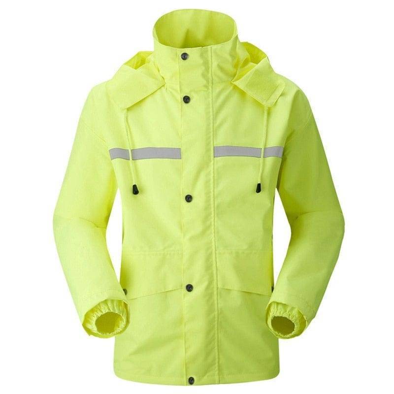 Close-up of the breathable fabric texture on the Unisex Split Trekking Raincoat, designed for comfortable trekking.