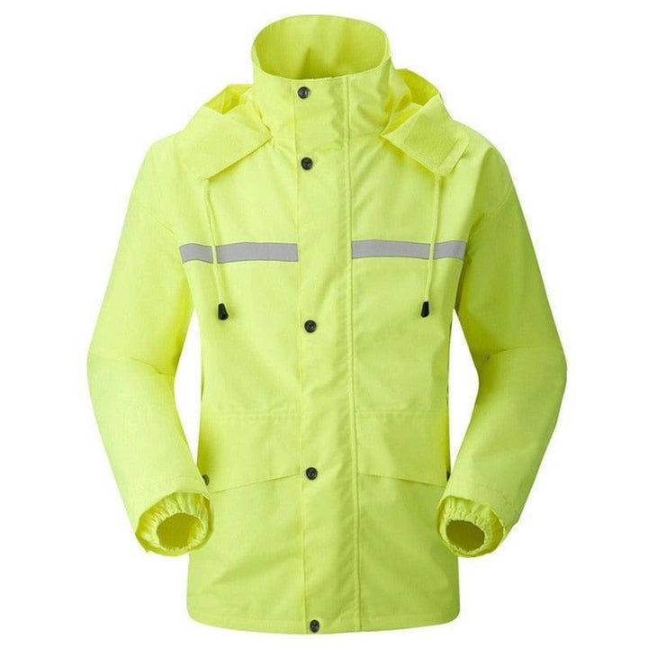 Close-up of the breathable fabric texture on the Unisex Split Trekking Raincoat, designed for comfortable trekking.